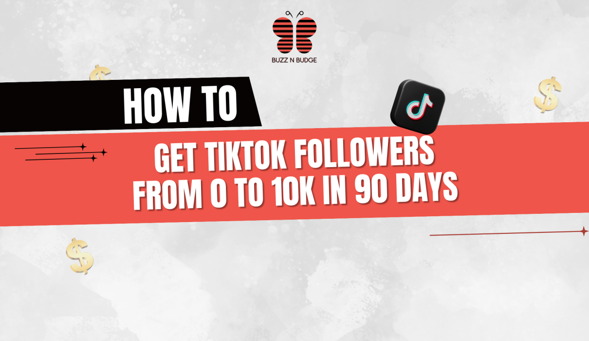 Step-by-step guide showing how to grow a TikTok account from 0 to 10K followers in 90 days with trending content and algorithm hacks.